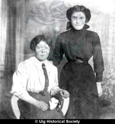 Marion Macleod and Mary Macleod  in portrait. 